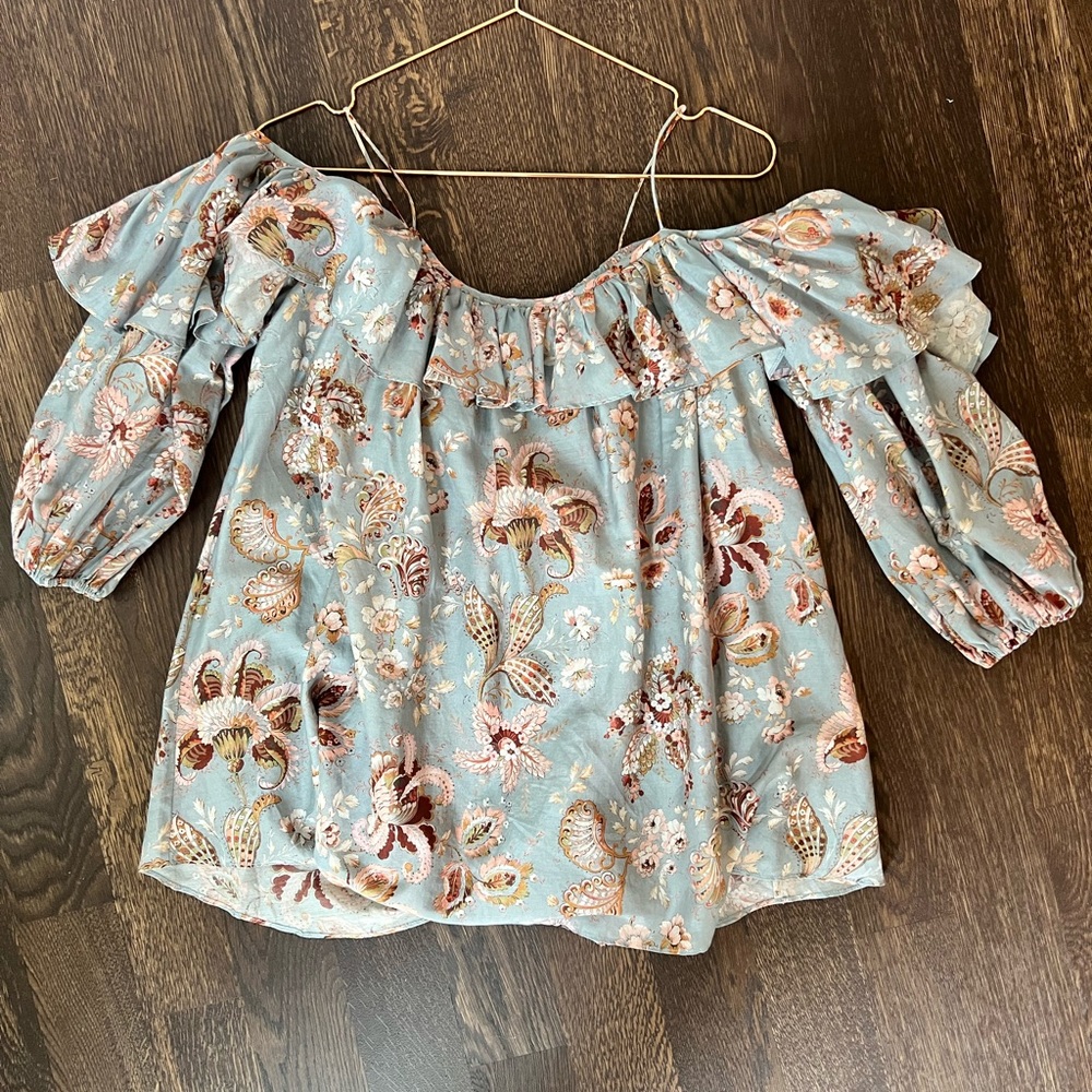 Zimmerman Off the Shoulder Floral Top size 0